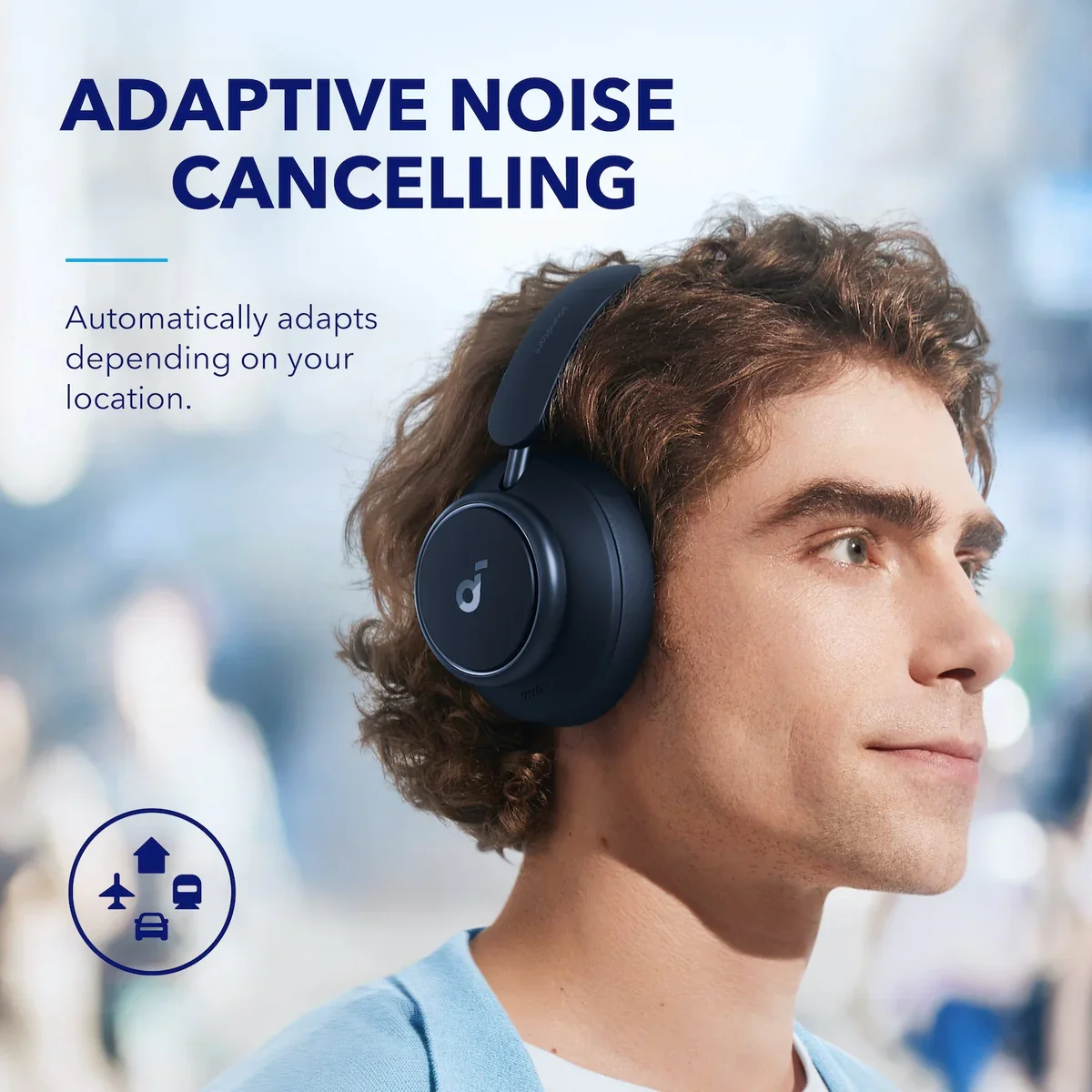 Soundcore Space Q45 Wireless Noise Cancelling Headphones by Anker — model A3040/A3040011.