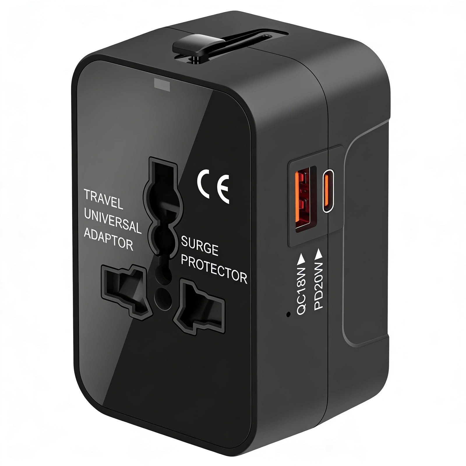 Universal Travel Adapter Fast Charger All in One Plug Adapter 2 USB-C