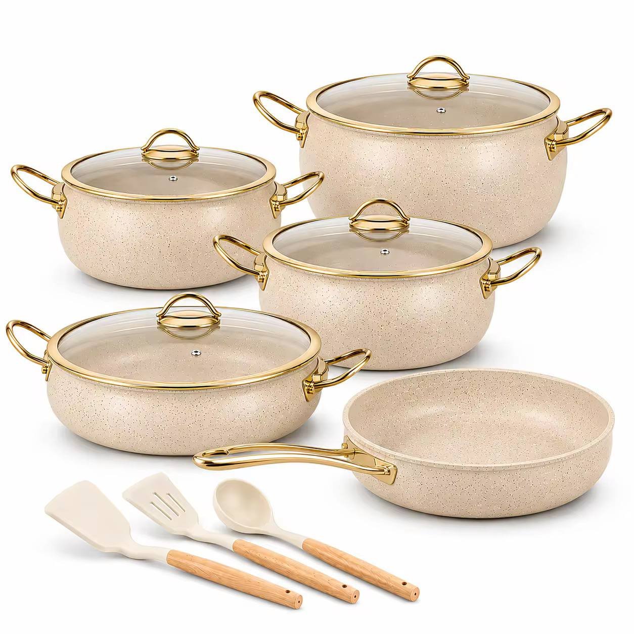12-Piece Cookware Sets Classic Turkish Style
