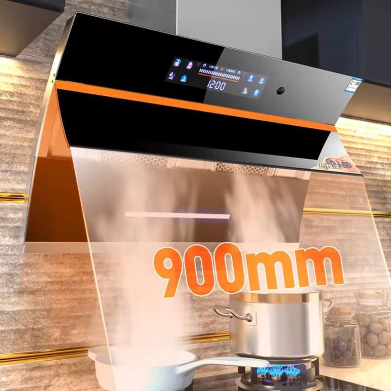 Kitchen Extractor LED Vented Glass Panel AI Voice Control