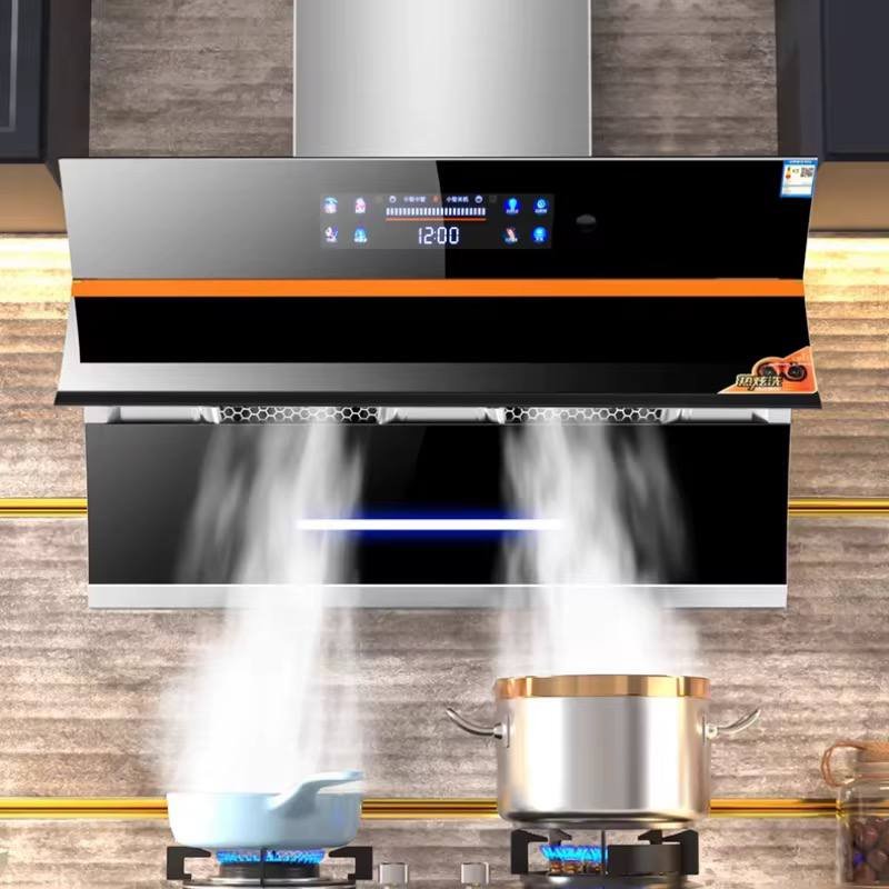 Kitchen Extractor LED Vented Glass Panel AI Voice Control