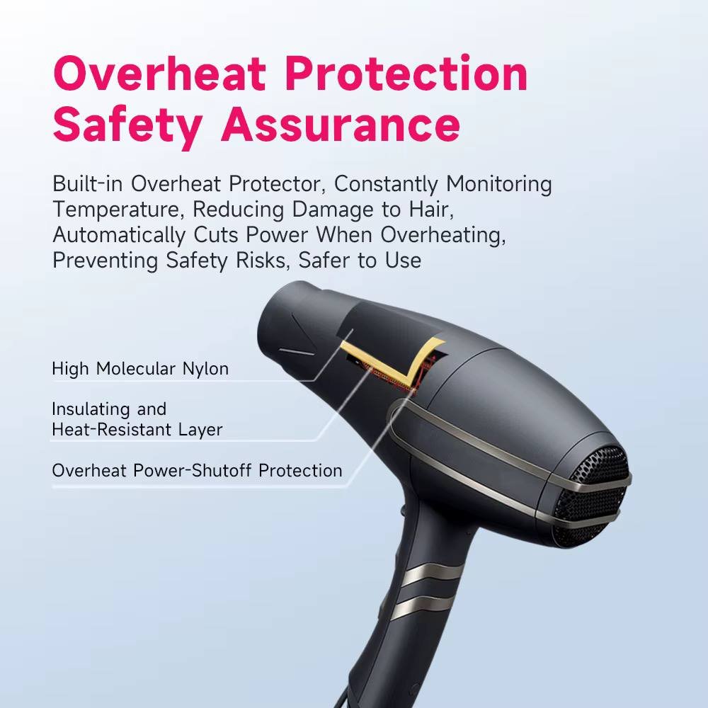 Electric Hair Dryer for Hotel & Household Use High Power Salon Quality